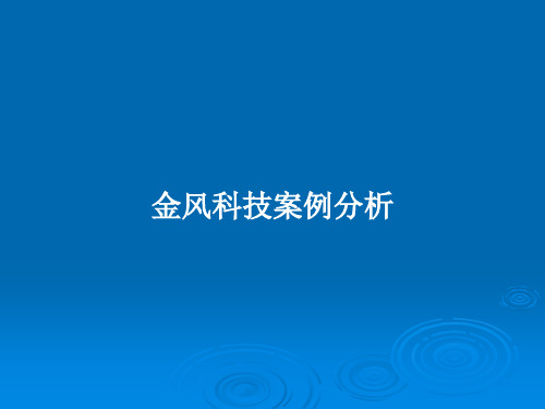 金风科技案例分析PPT教案