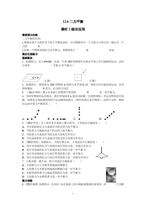 12.6二力平衡