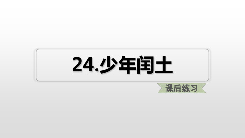 《少年闰土》ppt优秀课件人教部编版语文2