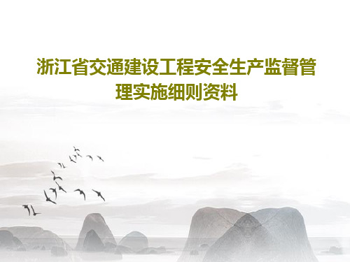 浙江省交通建设工程安全生产监督管理实施细则资料共38页