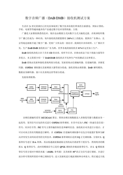 数字音频广播(DABDMB)接收机测试方案