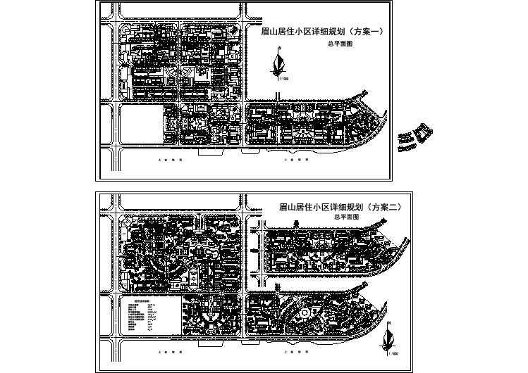 居住小区建筑规划平面图(节点详细)