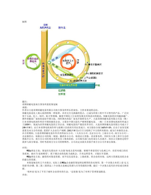 帝国屏蔽电泵南方事务所重组策划案