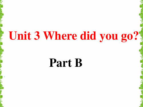 小学六年级英语下册《Unit 3 Where did you go Part B教学课件2