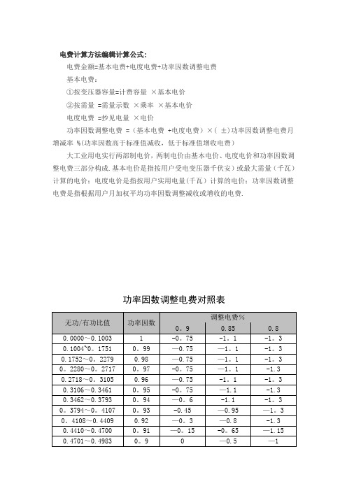 电费计算方法44567