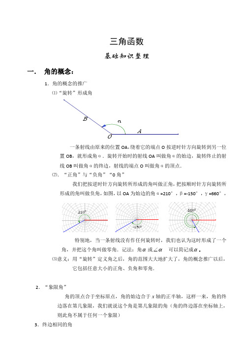 三角函数基础知识