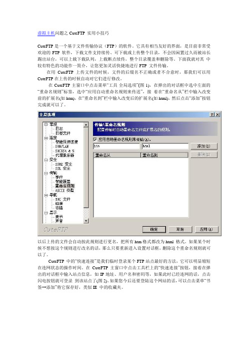 虚拟主机问题之CuteFTP 实用小技巧
