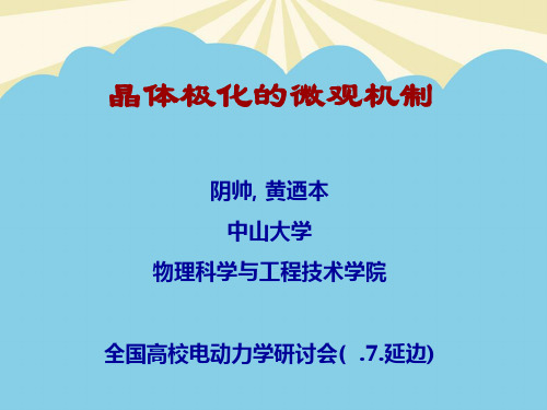 【优】晶体极化的微观机制最全PPT资料