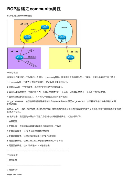 BGP基础之community属性