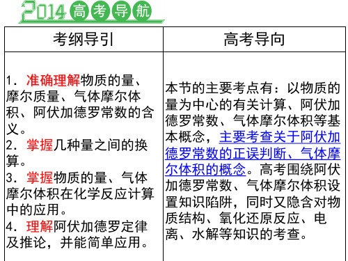 高三化学第一轮复习物质的量ppt课件