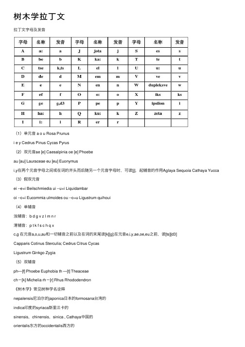 树木学拉丁文