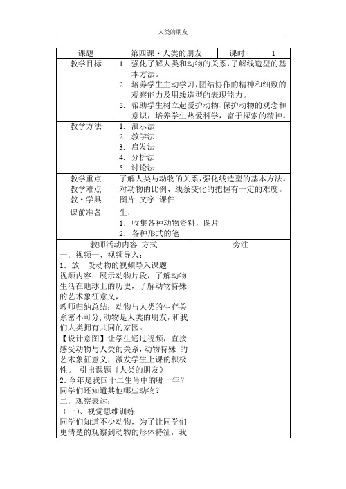 第四课,人类的朋友