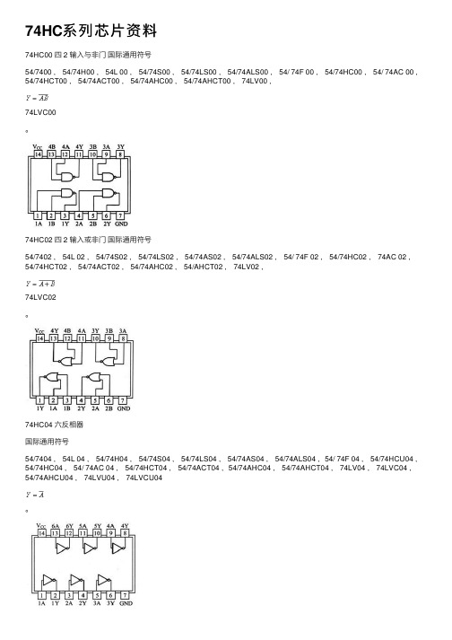 74HC系列芯片资料