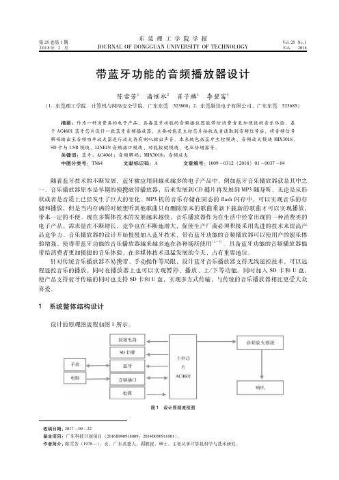 带蓝牙功能的音频播放器设计