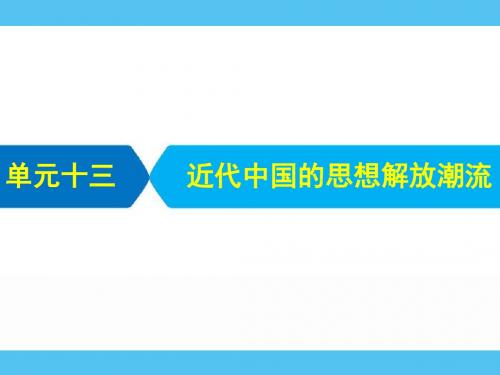 2019届二轮复习：专题十三 近代中国的思想解放潮流 【课件】(59张)