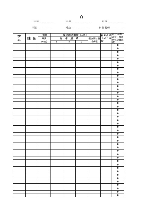 高中必修学分认定表