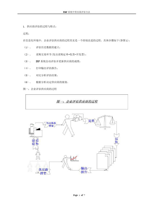 ERP系统中供应商评估方法