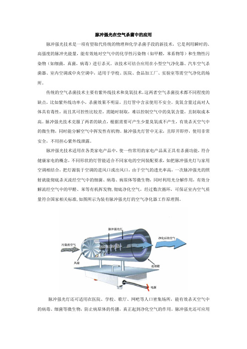 脉冲强光在空气杀菌中的应用概述