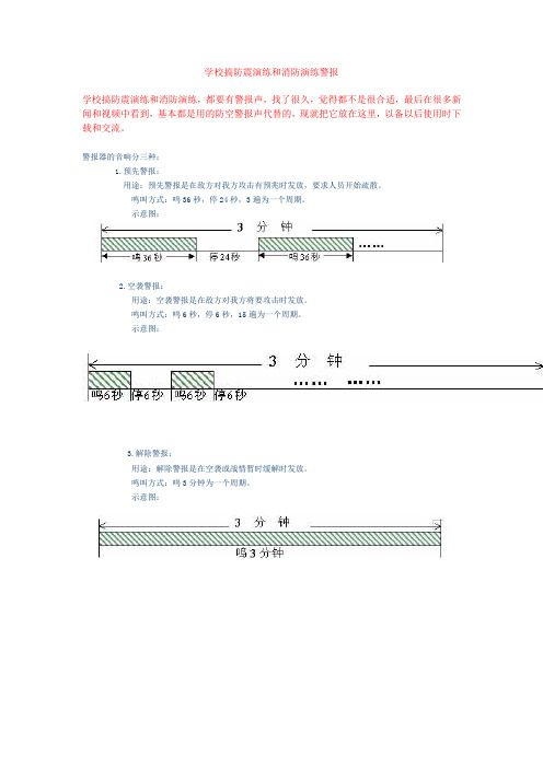 学校搞防震演练和消防演练警报