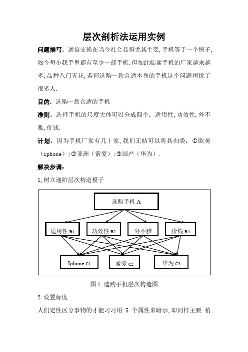 层次分析法实例