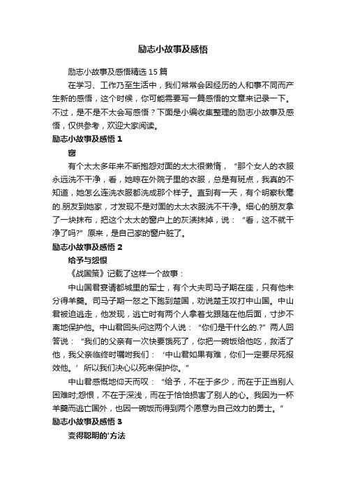 励志小故事及感悟精选15篇