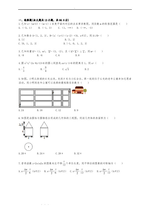 2017新课标全国卷2高考理科数学试题与答案解析