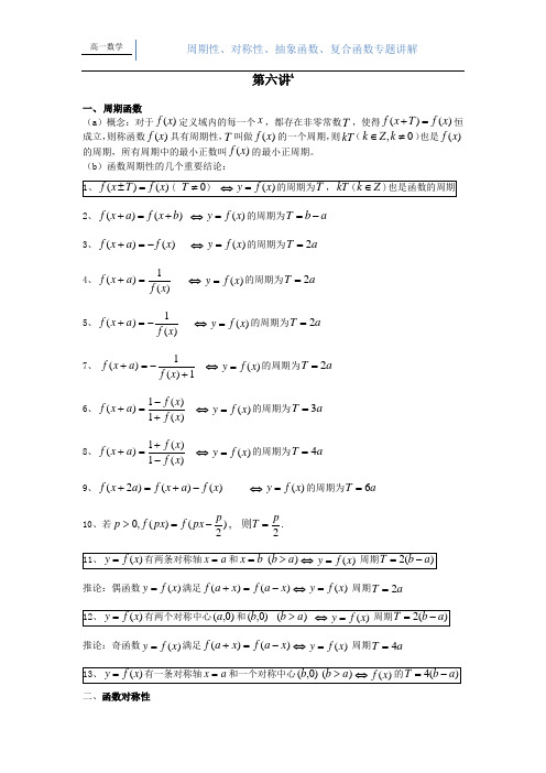 抽象函数周期函数复合函数对称性课件