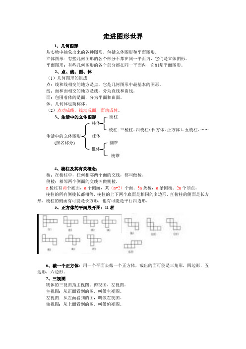 走进图形世界知识点