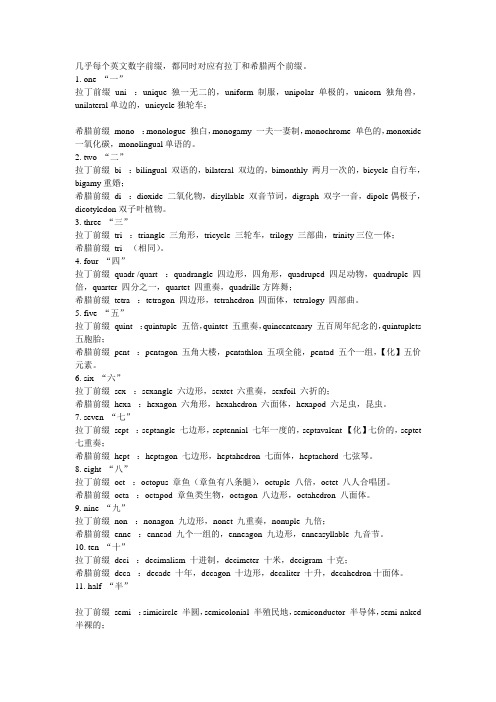 英文数字前缀