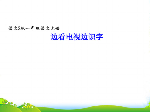 一年级语文上册 边看电视边识字课件 语文S