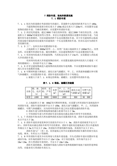 消防车道、场地设计规范(最新实施版)