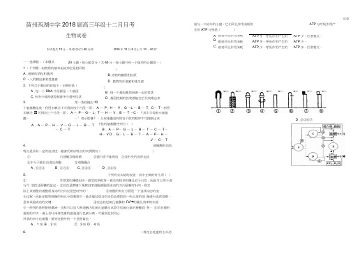 2018届高三年级十二月月考