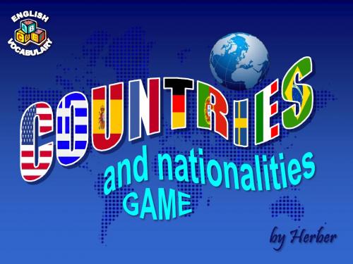 美英国小学教材资料 countries-game-ppt、