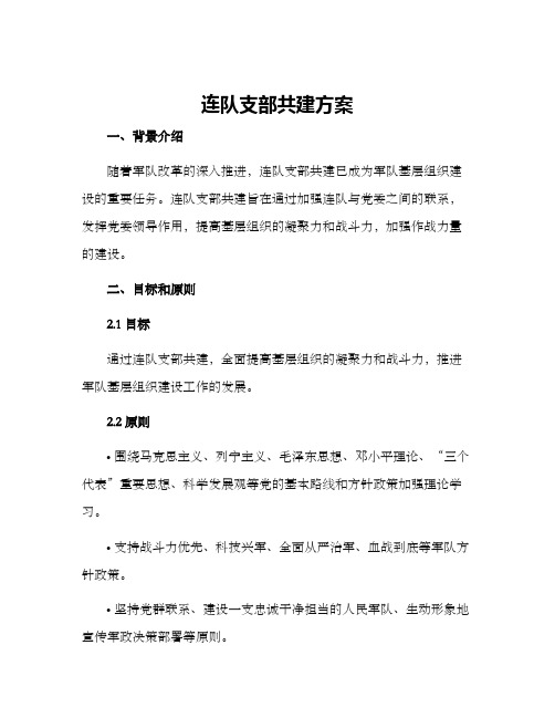 连队支部共建方案