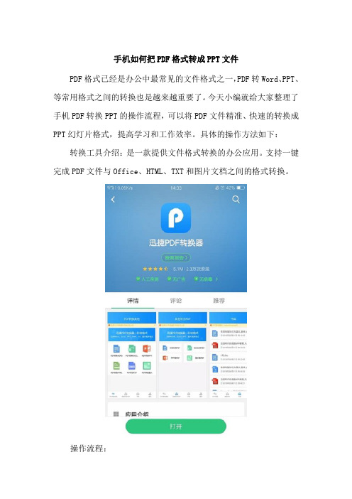 手机如何把PDF格式转成PPT文件