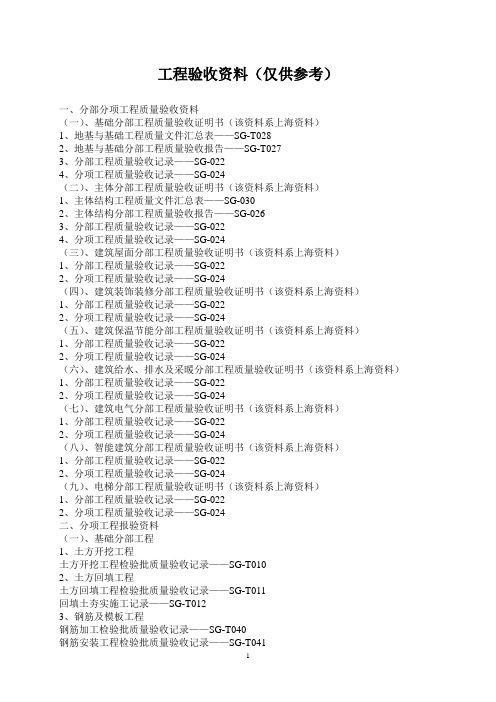 工程验收资料