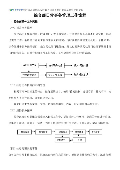 综合部日常事务管理工作流程