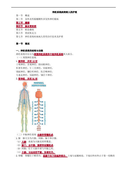 内科护理学-神经系统疾病病人的护理