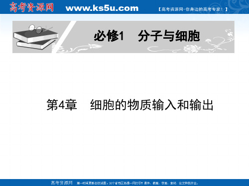 2011届生物高考一轮复习课件:必修1 第4章 第1-2节 细胞的物质输入和输出