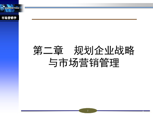 VCz第二章——规划企业战略与市场营销管理