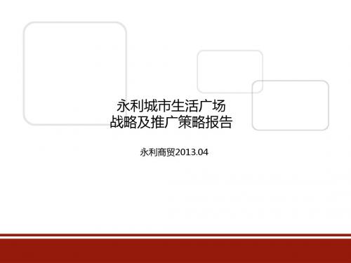 商业地产“城市广场项目发展战略报告”