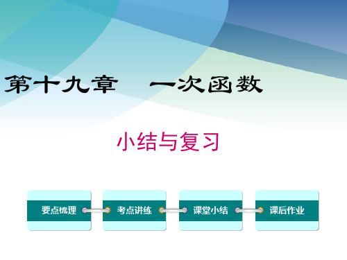 人教版初二数学下册《第十九章小结与复习》课件