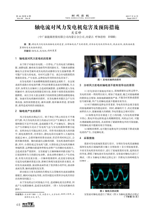 轴电流对风力发电机危害及预防措施