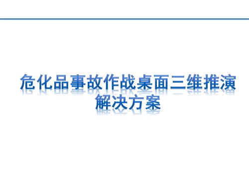 危化品事故作战桌面三维推演解决方案