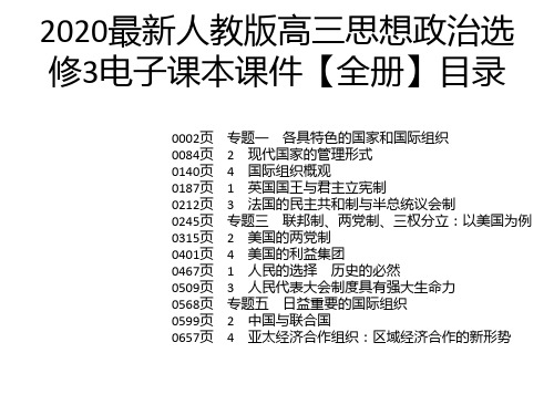 2020最新人教版高三思想政治选修3电子课本课件【全册】