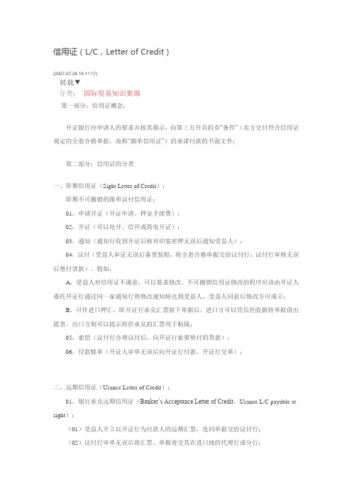 信用证(LC,Letter of Credit),让你知道什么是信用证