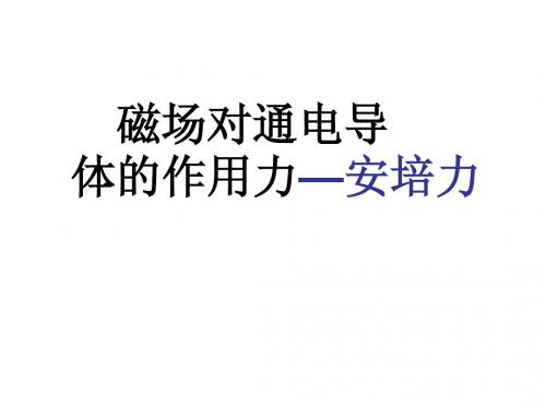 《磁场对通电导线的作用力》例题课件