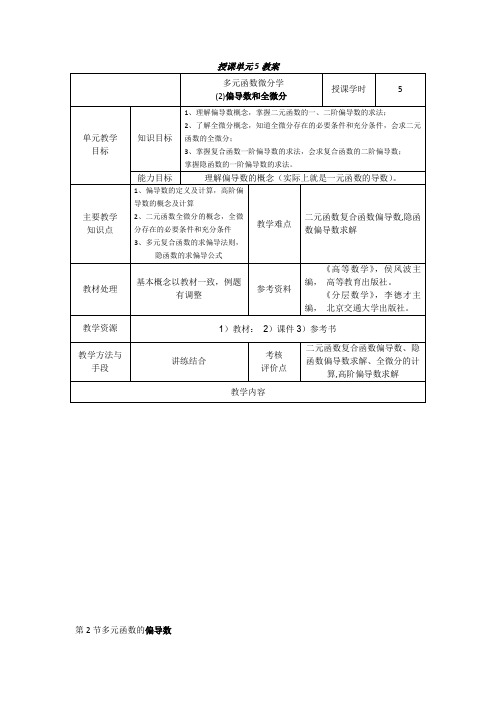 高等数学5单元第六章多元函数2