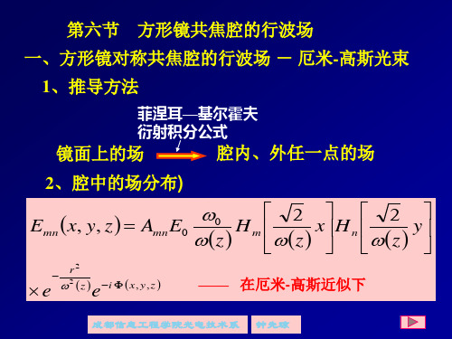 圆形镜共焦腔