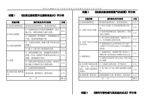 (完整word)2018初中化学评分标准